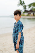 Load image into Gallery viewer, Temi Swim Shirt | Blue Zebra