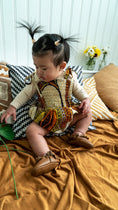 Load image into Gallery viewer, Pre-loved Orange Fan Aisha Romper