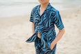Load image into Gallery viewer, Temi Swim Shirt | Blue Zebra