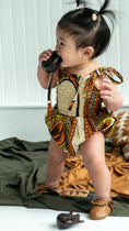 Load image into Gallery viewer, Pre-loved Orange Fan Aisha Romper