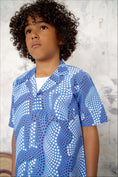Load image into Gallery viewer, Temi Shirt | Blue Dot Print