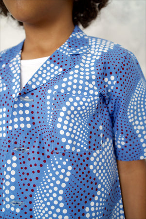 Temi Shirt - Blue Dot Print
